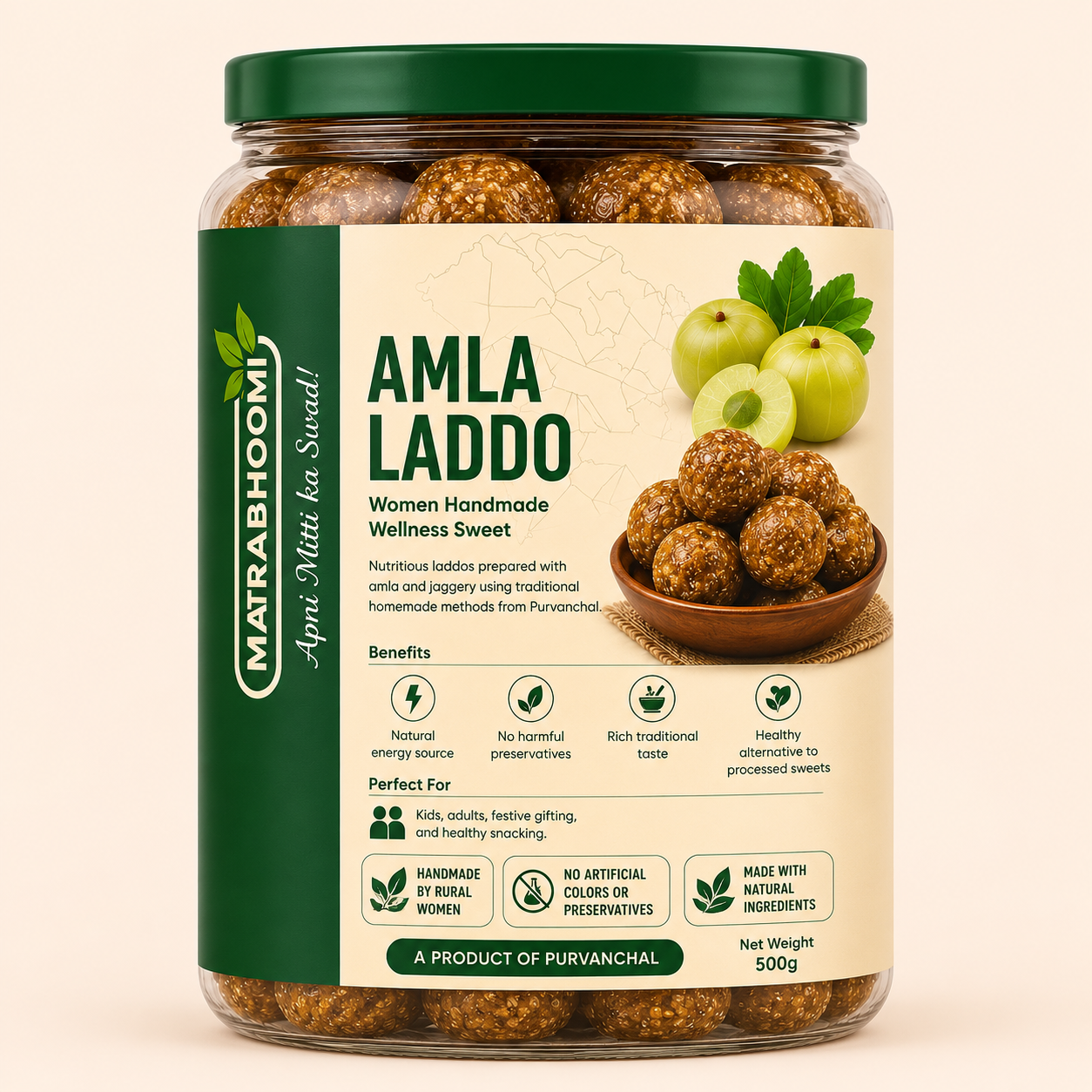 Matrabhoomi Amla Laddo – Women Handmade Immunity Sweet