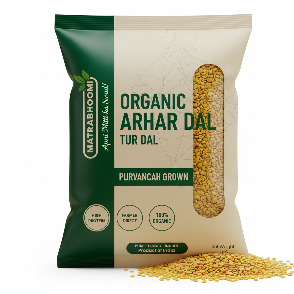 Organic Arhar Dal - Tur Dal Packaging