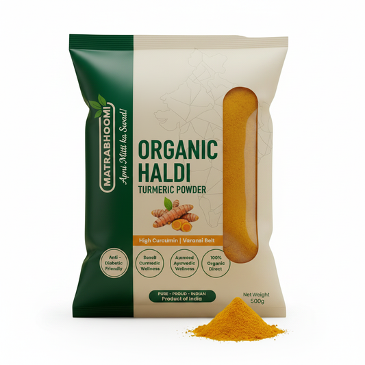 Organic Haldi - High Curcumin Varanasi Belt Packaging