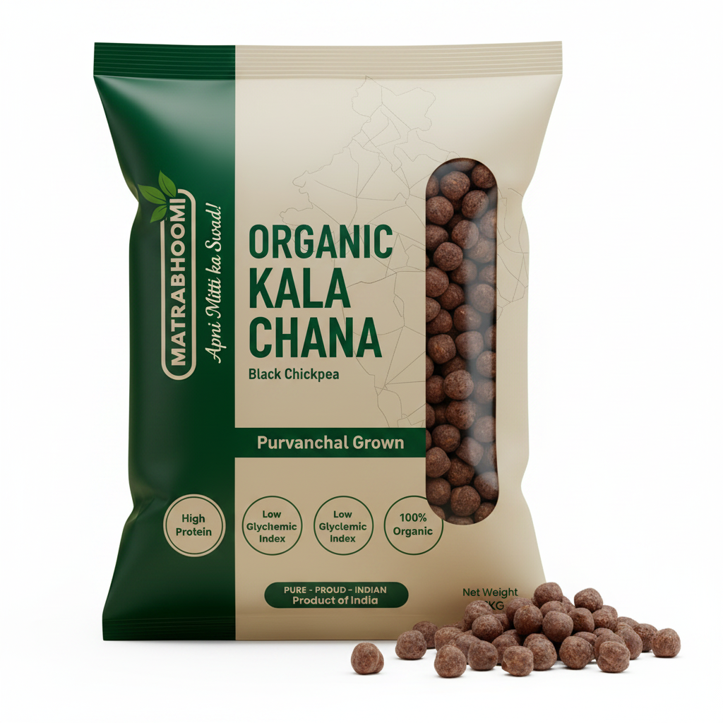 Organic Kala Chana - Realistic Packaging